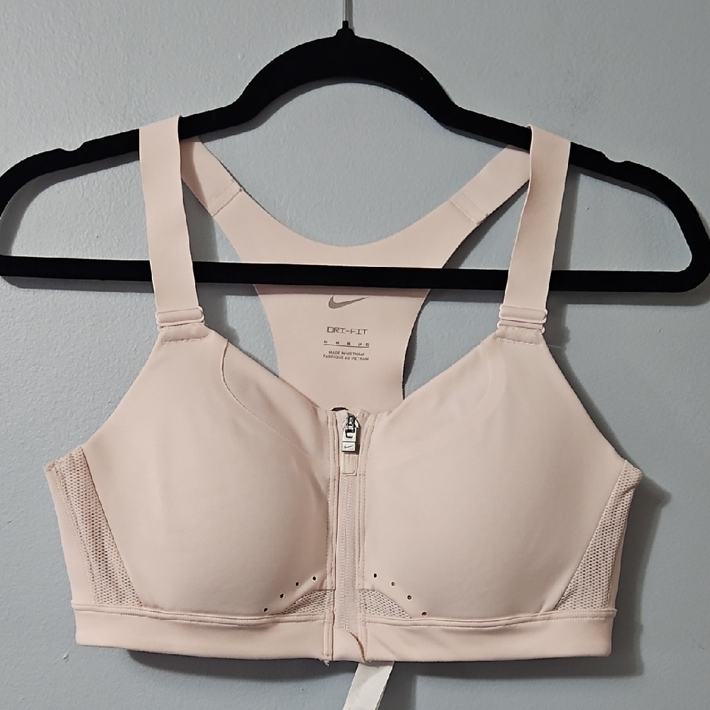 Nike Women's Blush Zip-Front Sports Bra
